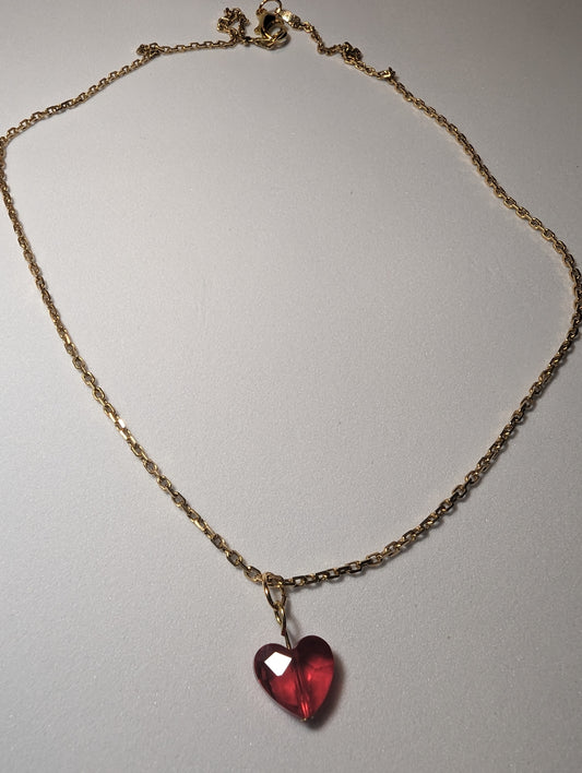 Austrian Crystal Heart Necklace