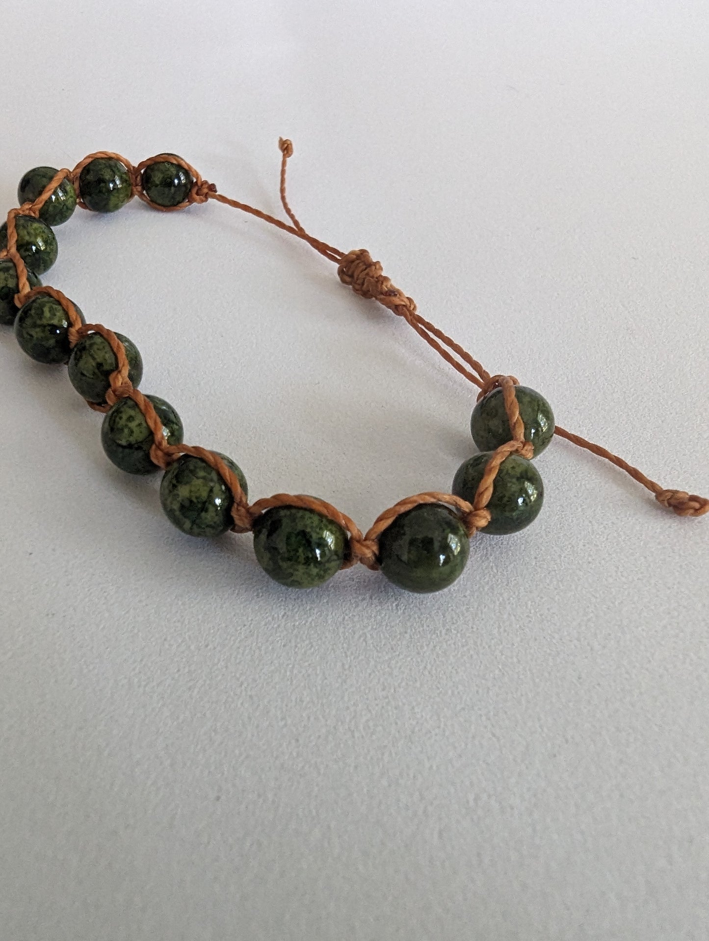 Green bead bracelet