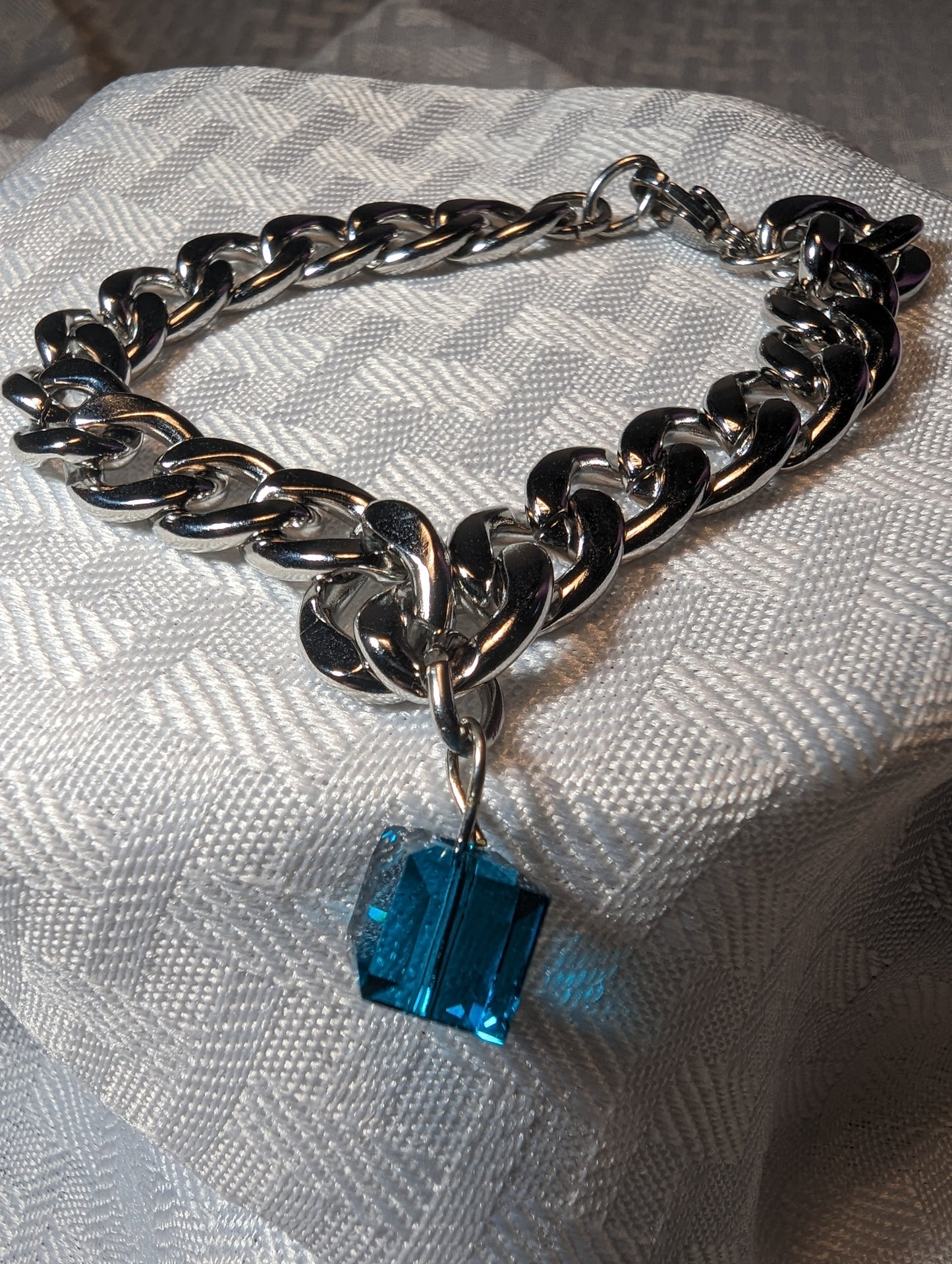 Blue Austrian Crystal Cube bracelet