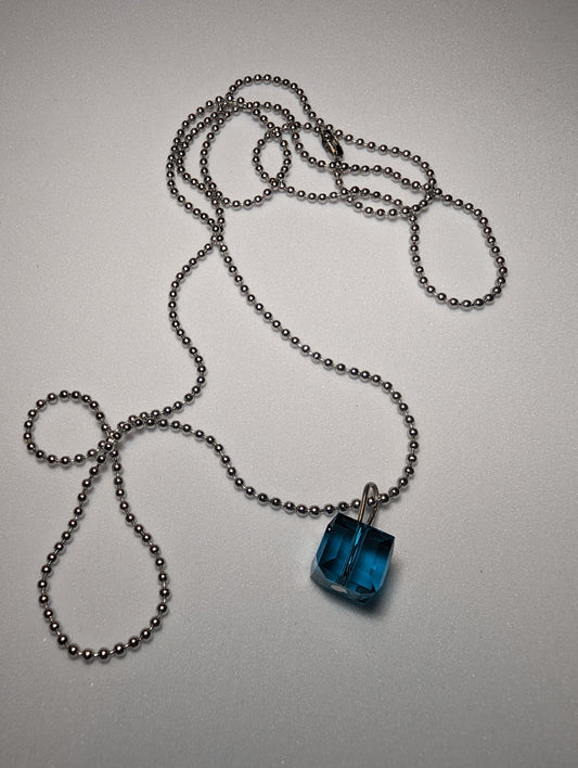 Blue Austrian Crystal on chain