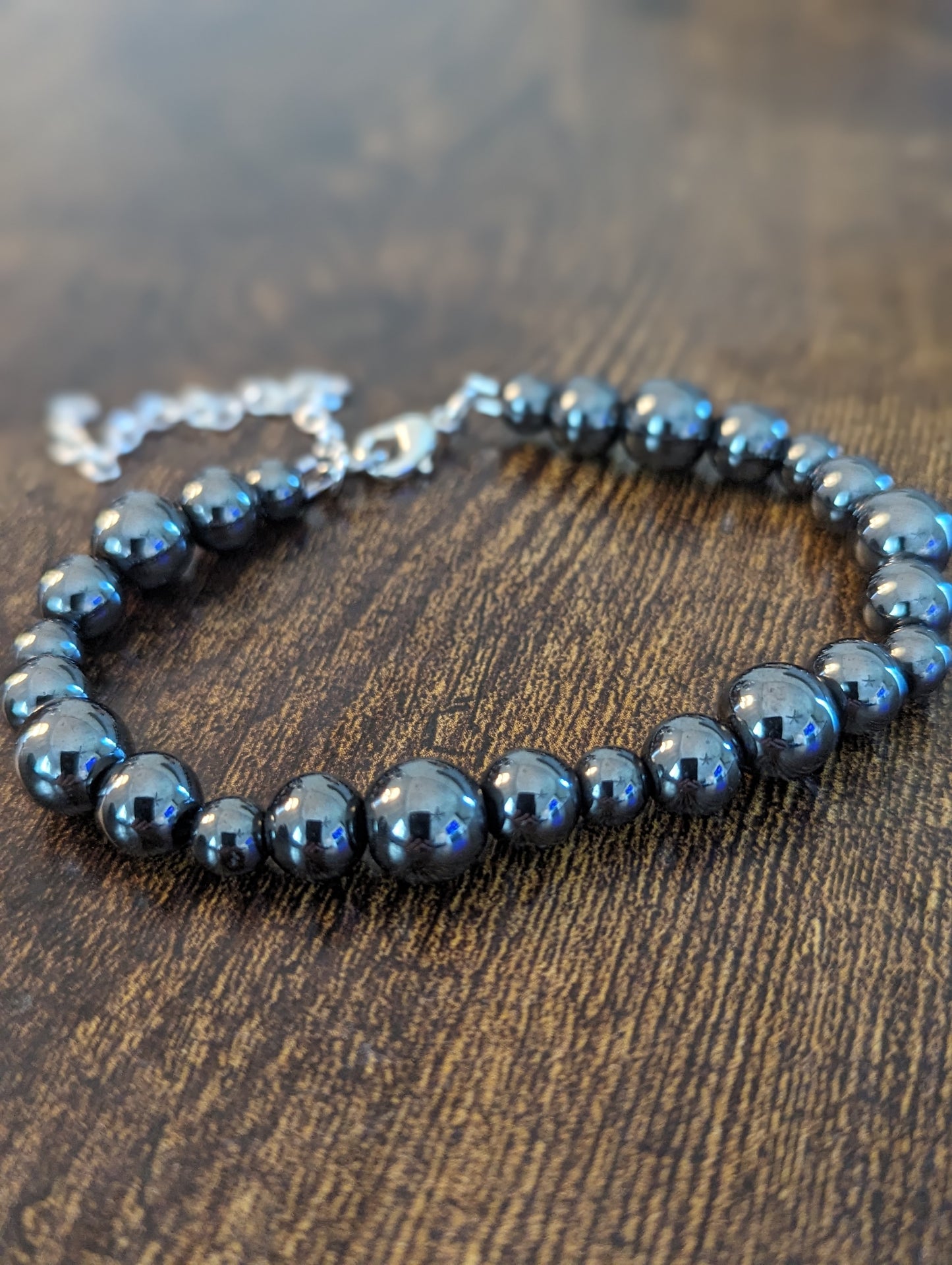 Hematite beaded bracelet