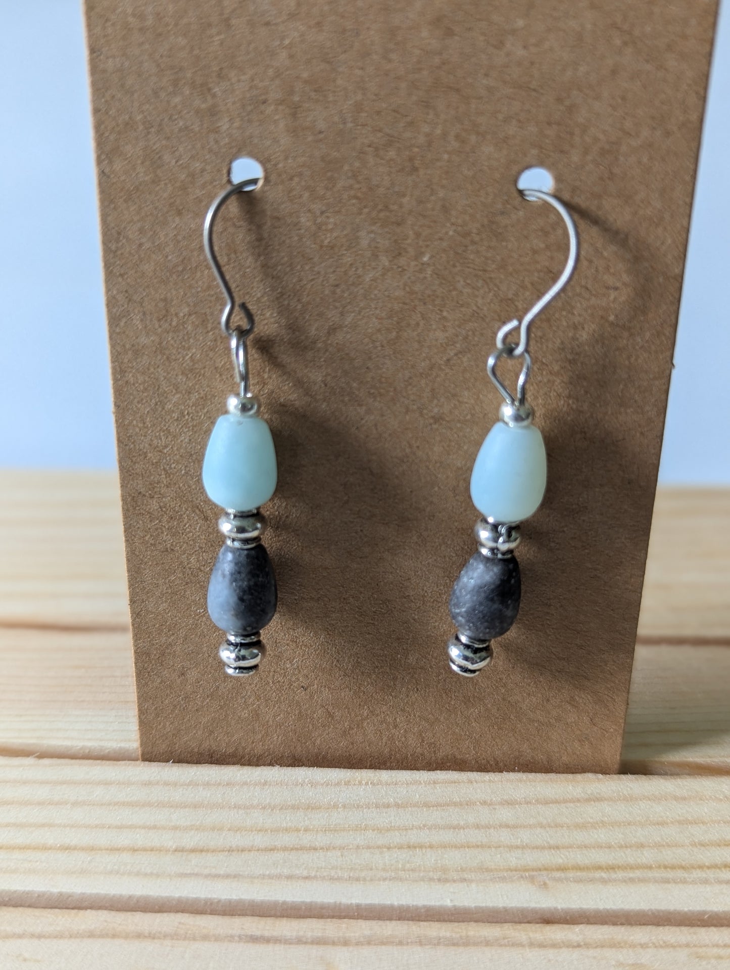 Bicolor Amazonite earrings