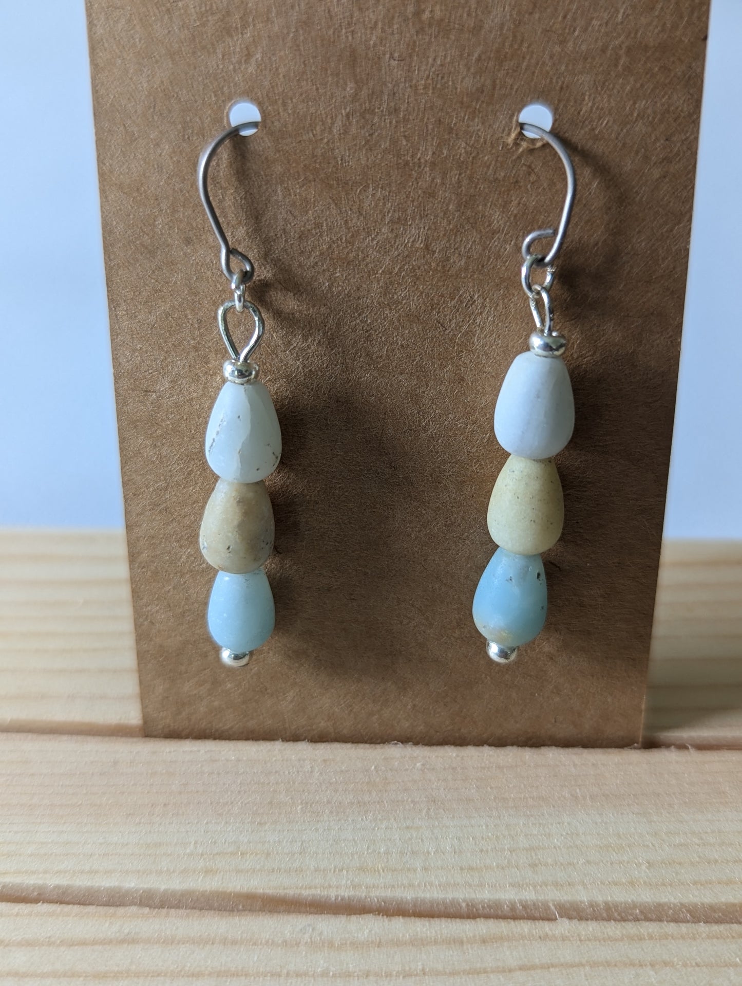 Amazonite dangle earrings