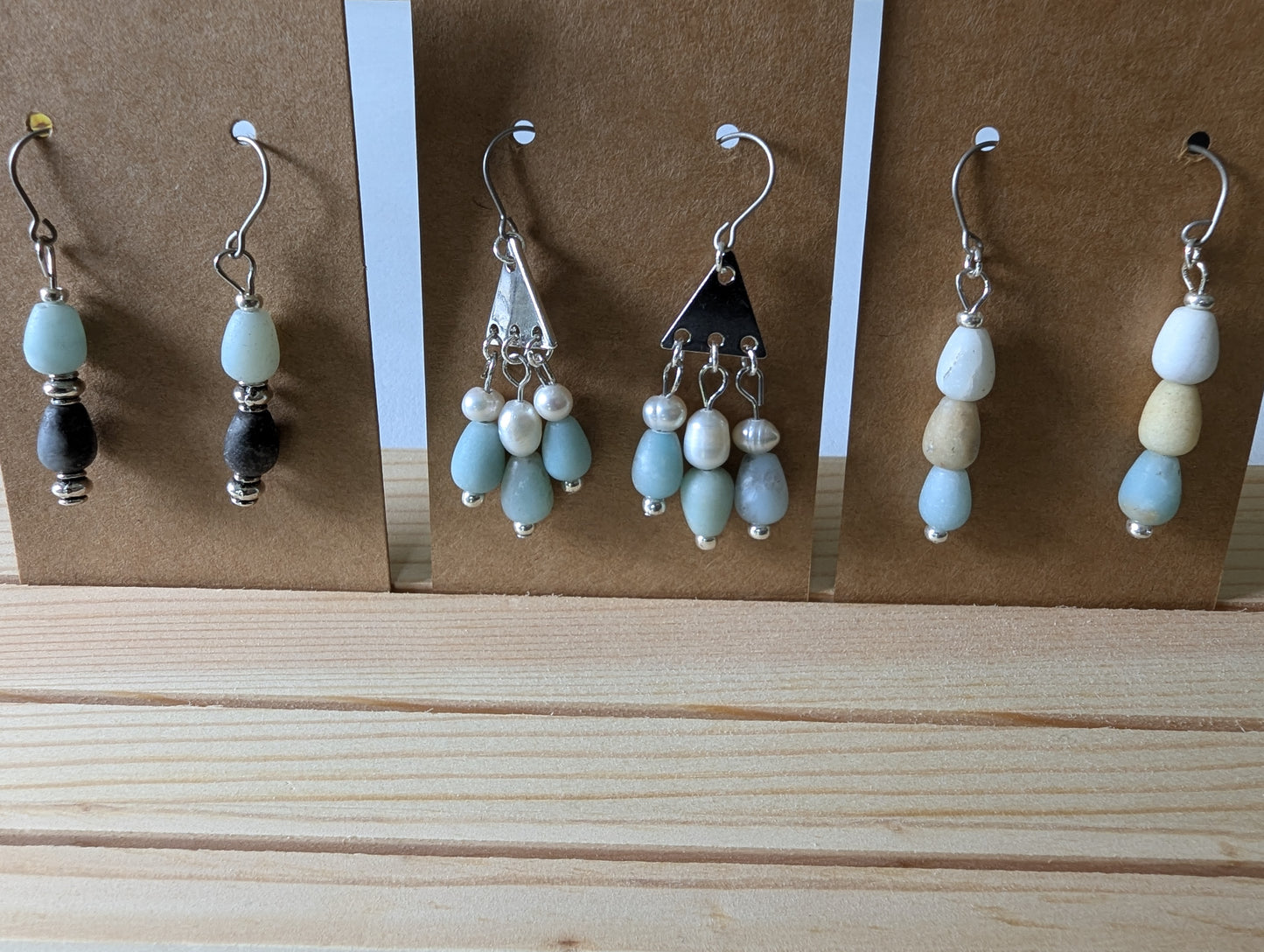 Amazonite dangle earrings